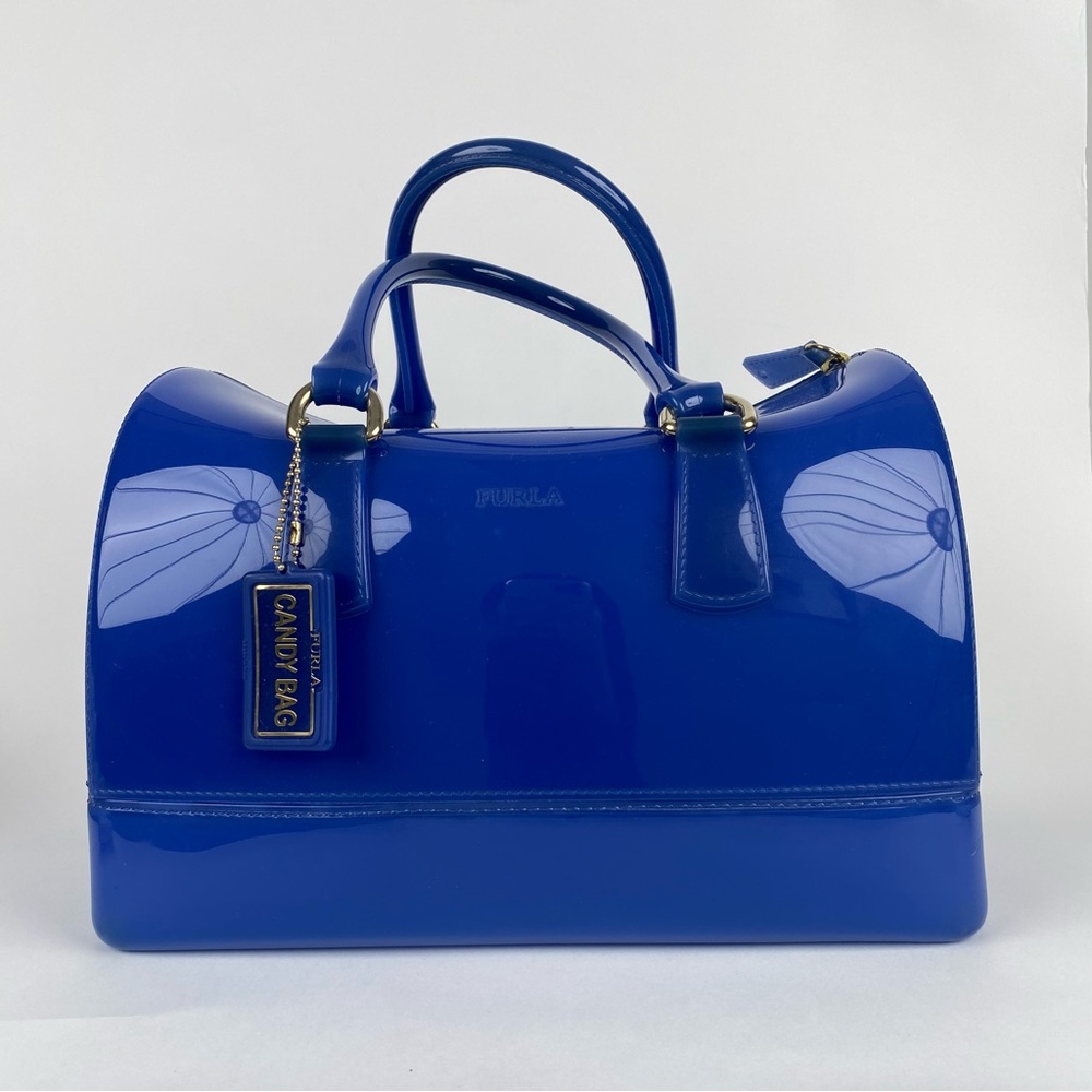 Furla Glossy Blue Candy Bag